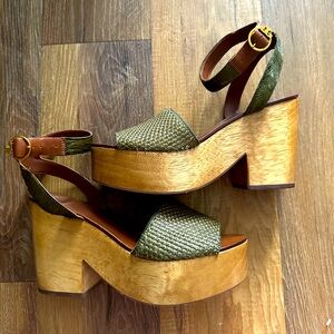 Tory Burch Wooden Wedges